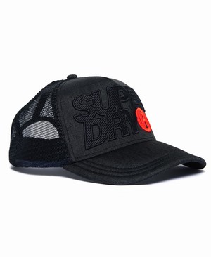 Superdry Lineman Trucker Férfi Sapka Fekete | EDJUN2539